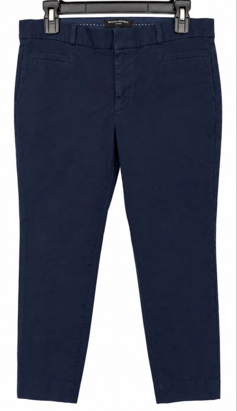 Banana Republic Sloan Navy Blue Slim Fit Dress Pants Women’s Size 12